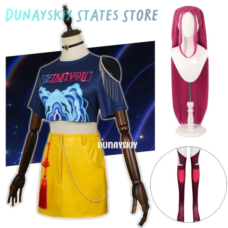 

Kpop Demon Hunters Costume Mira Cosplay Suits Huntrix K Pop Demon Hunters Top Skirt Sets Women Halloween Party Roleplay 케이팝데몬헌터스