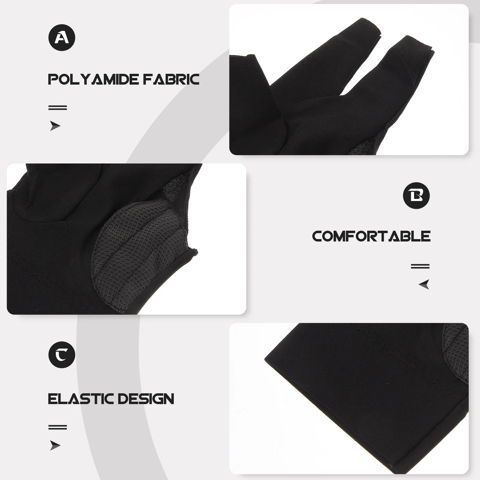 

2Pcs Billiard Gloves Left Hand Cue Sports Gloves Elastic Breathable Wear-Resistant Snooker Pool Cue Accessories