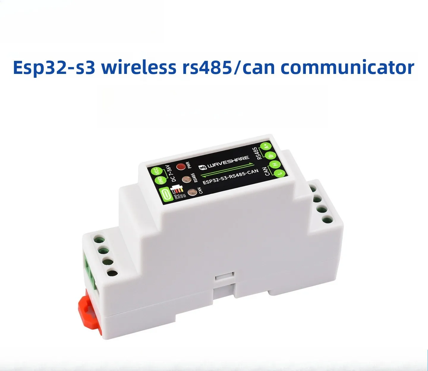 esp32-s3-絶縁型rs485-can通信モジュール、24ghz-wi-fi、bluetooth-5-le、usb-c、7-36v-dc、dinレール対応