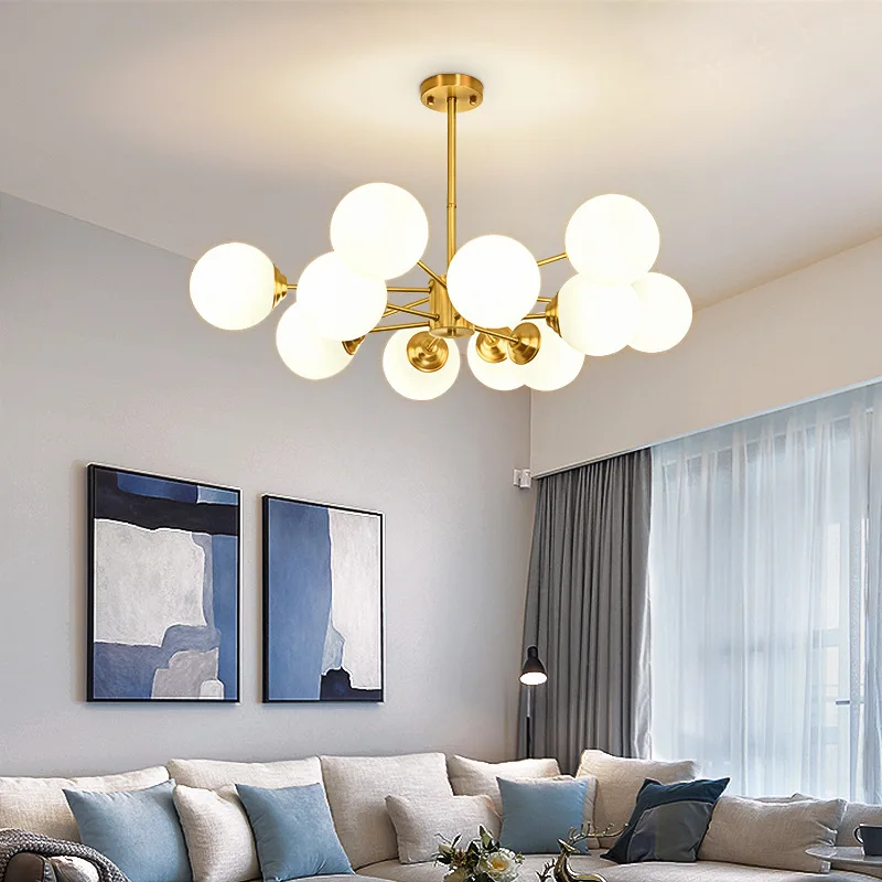 

Nordic Ins Bedroom Creative Magic Bean Bubble Hotel Chandelier Restaurant Decoration Crystal Chandelier