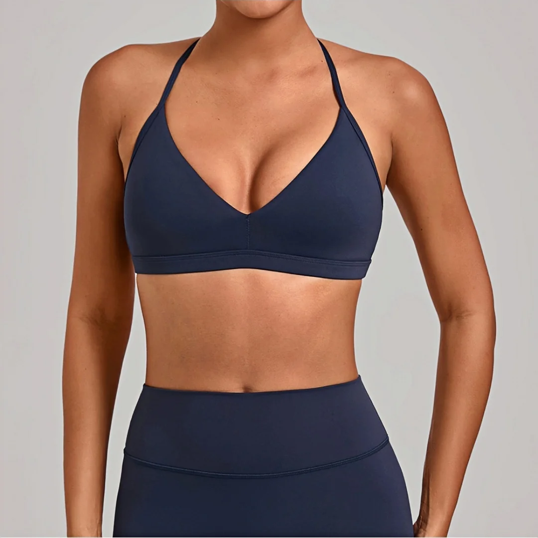 

New Yoga Bra Tight-fitting Backless Adjustable Shoulder Strap Removable Padding Yoga Bra Fitness Running Workout Gym Sports Top