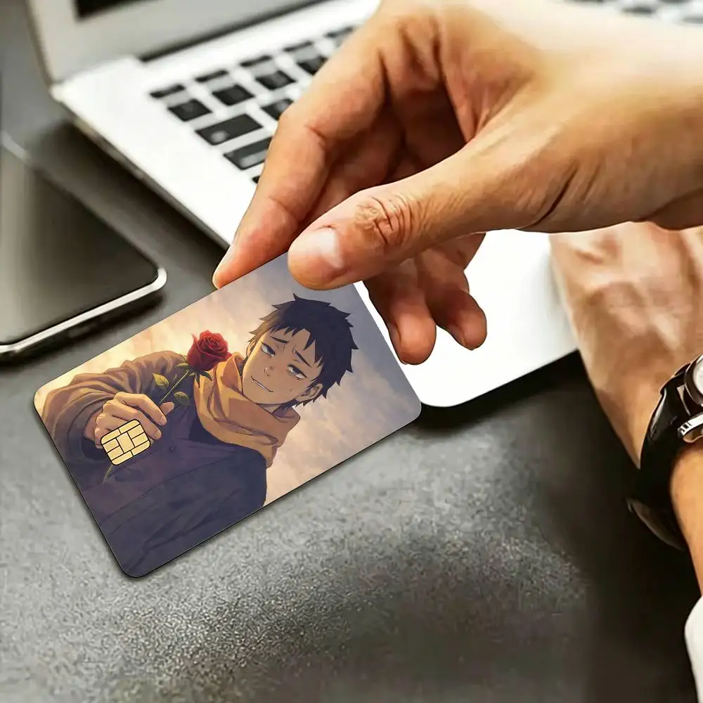 Re Zero Natsuki Subaru HD Credit Card Stickers Game Card Decal Small Chip Waterproof Sticker Gift Decor