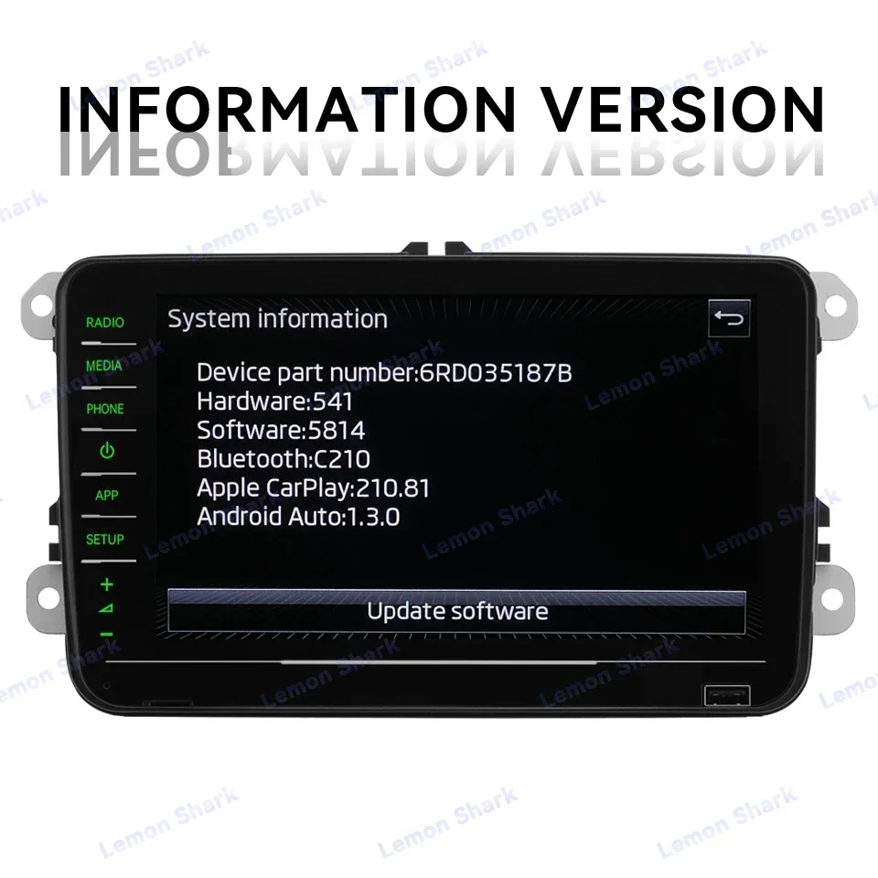 الضوء الأخضر Noname RCD880 Pro لسكودا اوكتافيا رائع اليتي Carplay راديو السيارة شاشة لمس كاملة مشغل أندرويد السيارات بلوتوث