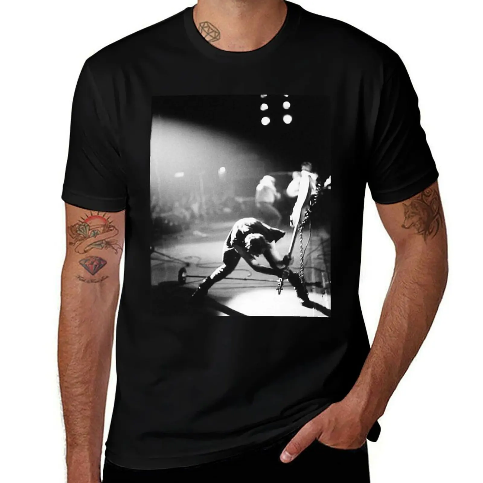 

Slam the guitar T-Shirt black cotton t-shirt plain for man package funny t shirts cotton man t shirt luxury T-shirt