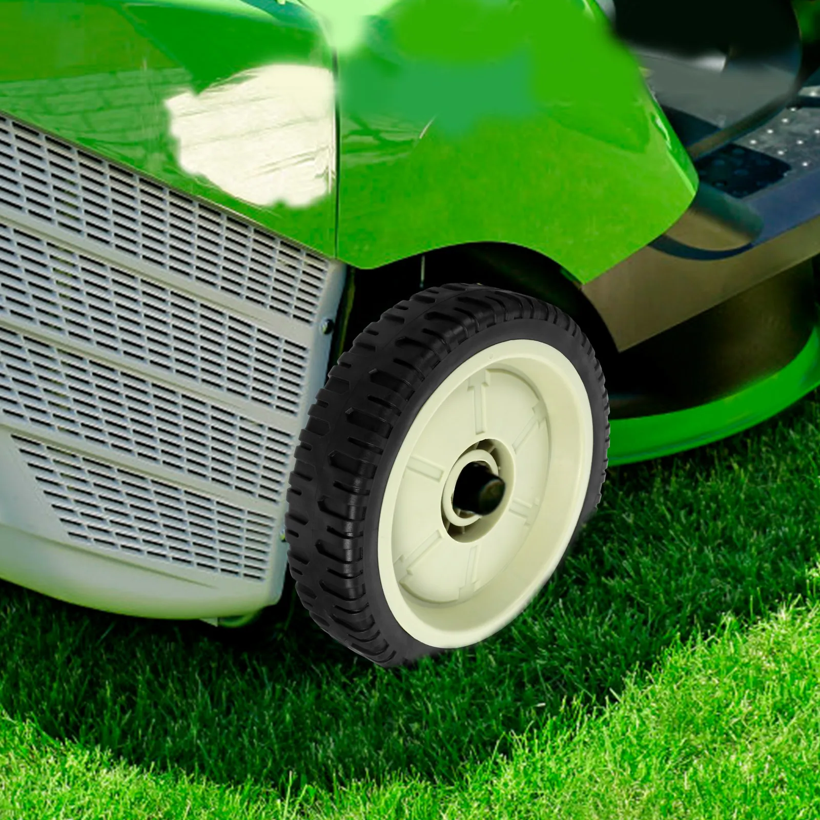 

Lawn Mower Wheel Replacement Durable Rubber Plastic Stable Control Smooth Mowing Mower Wheel Assembly Lawn Wheels