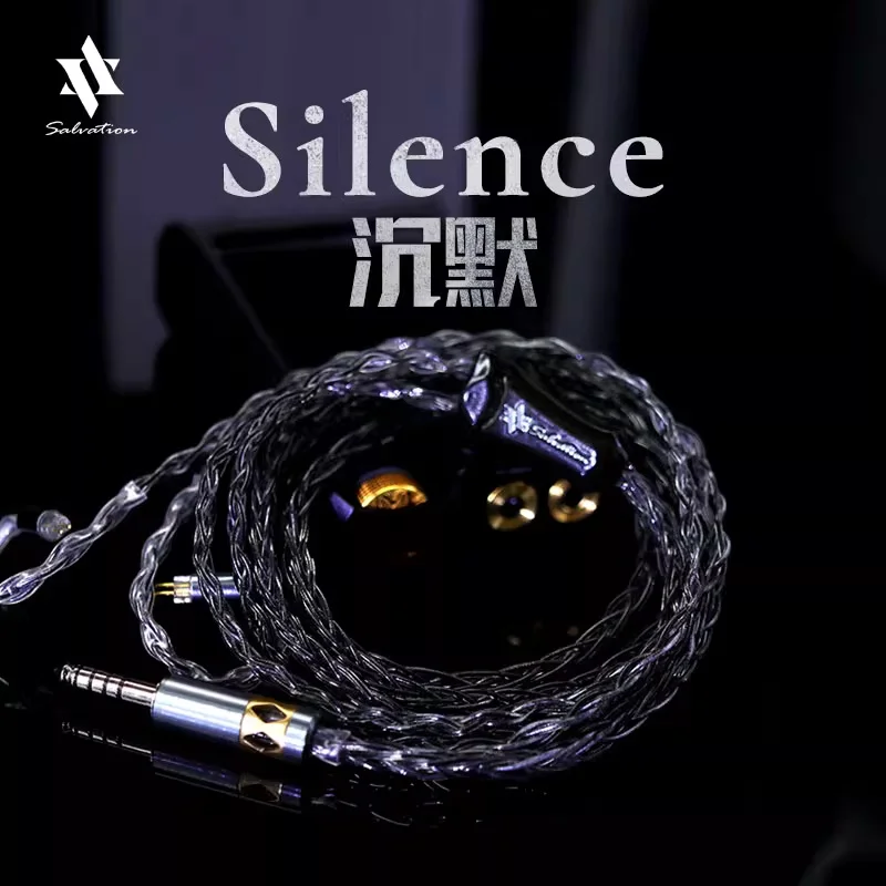 

HAKUGEI Taiwan Salvation Silent Gold Silver Palladium Foil Alloy Audio Hifi Music Earphones Upgrade Cable Line 4.4 2.5 0.78 MMCX