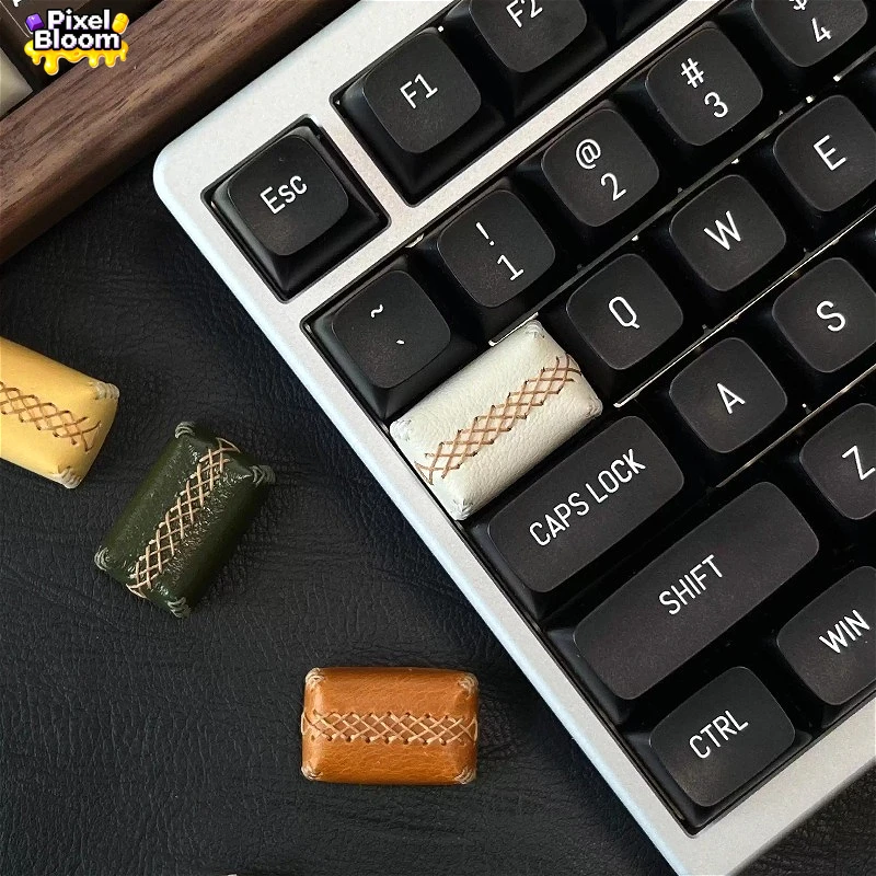 

Handmade Leather Keycap Unique Texture Colorful Retro 1.5U Rectangular for Mechanical Custom Keyboard A Collectors Gift