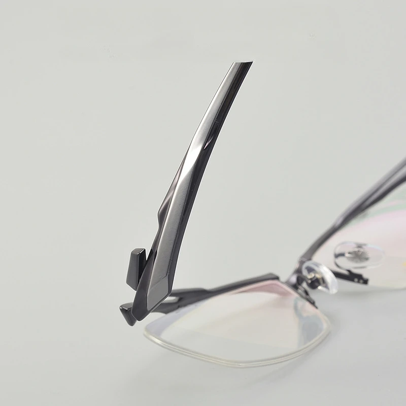 High-quality Titanium Glasses Frame Men Semi Rim Square Business Optical Eyeglass Frames Prescription Eyeglasss For Men