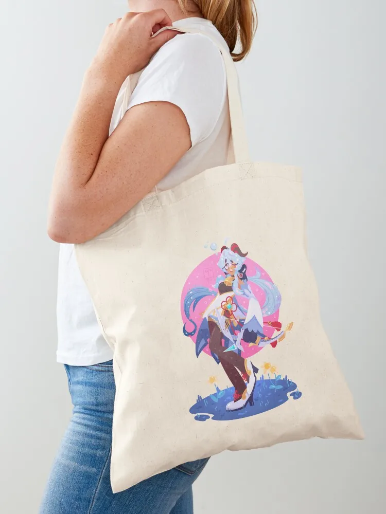 Ganyu Sticker Tote Bag hand bag canvas tote shopping bag logo