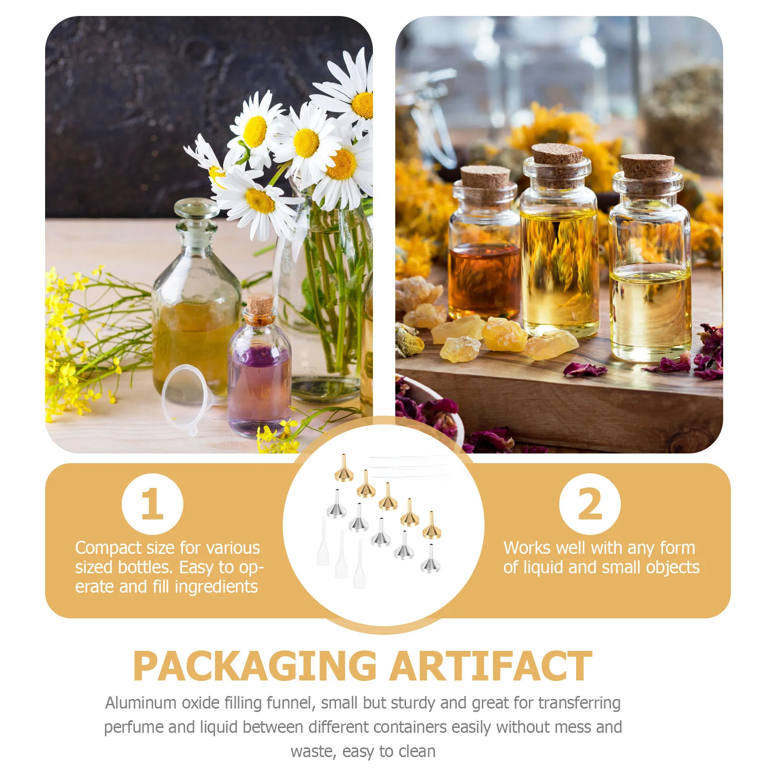 مجموعة واحدة من أدوات توزيع السائل المصنوعة من الفولاذ المقاوم للصدأ لحشو العطور الضرورية وزجاجات عينة نقل العطور