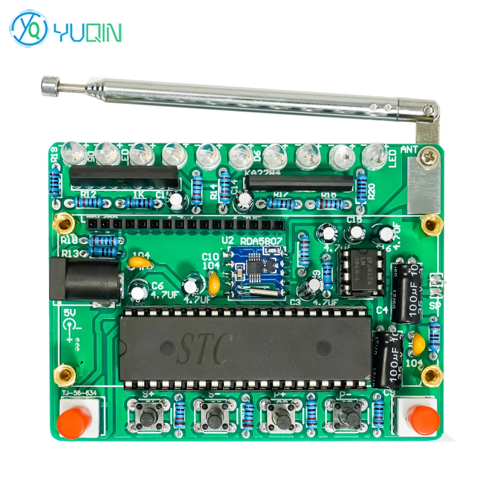 Digital FM Radio Assembly Kit RDA5807  87-108MHZ LCD Display Welding Exercise DIY