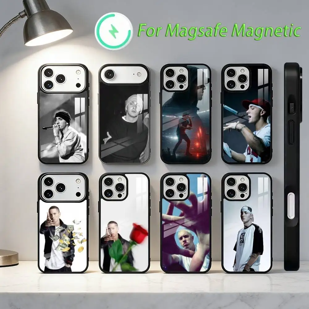 

Eminem Cool Rapper Phone Case For iPhone 17,16,15,14,13,12,11,Plus,Pro,Max Magnetic Wireless Charging