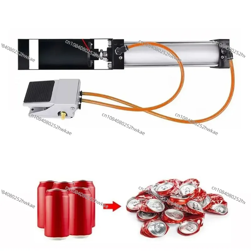 Electric Can Crusher Push Valve Aluminum Can Crusher Heavy Duty Pneumatic Cylinder Soda Beer Soda Crusher
