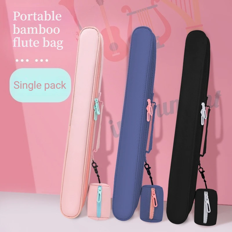 

Oxford Cloth Bamboo Flute Bag Thicken Waterproof One-shoulder Portable Single-pack Bamboo Flute Bag Musical Instrument Accessory