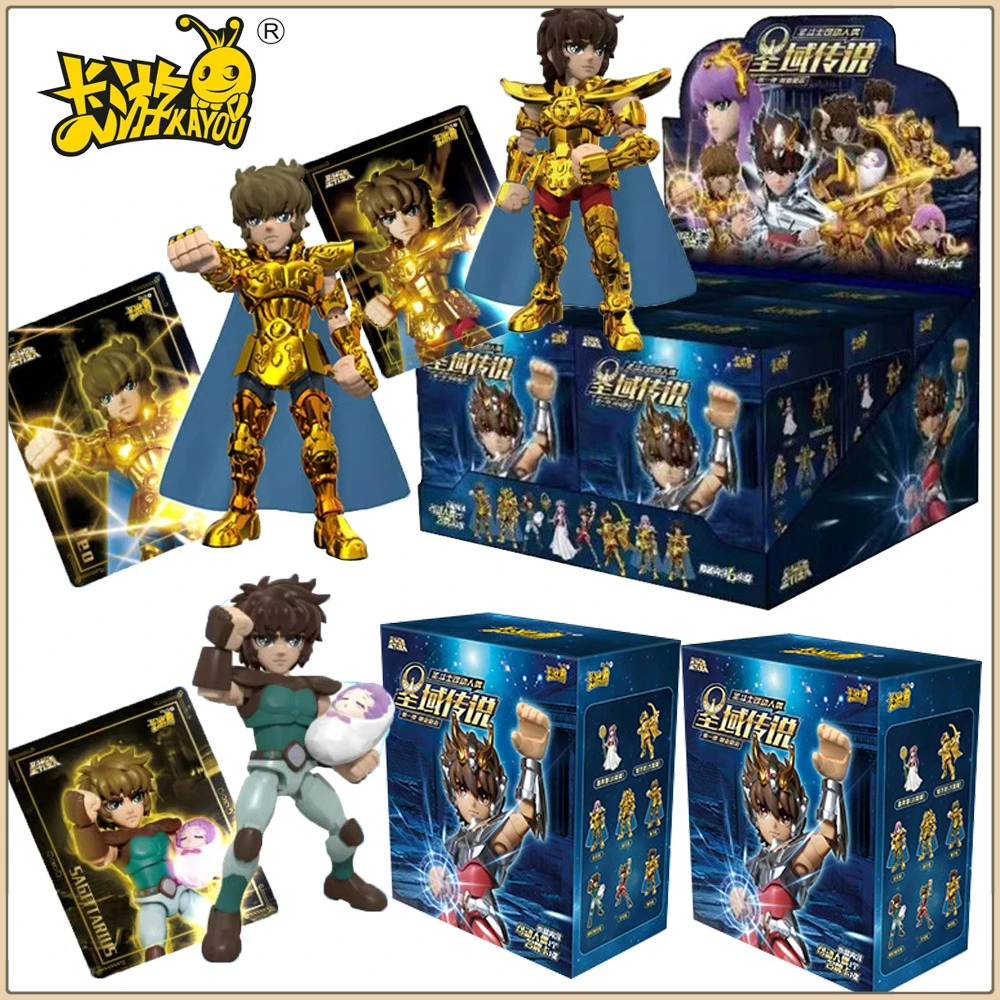 

New Kayou Genuine Anime Saint Seiya Peripheral Figure Blind Box Famous Hot Blooded Armor Battle Collectible Model Holiday Gifts