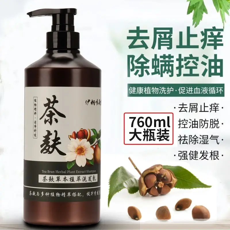 

Tea Seed Pulp Shampoo with Plant Essence, Active Hair Fall Control & Scalp Nourishing for Oily Dandruff Prone Hair