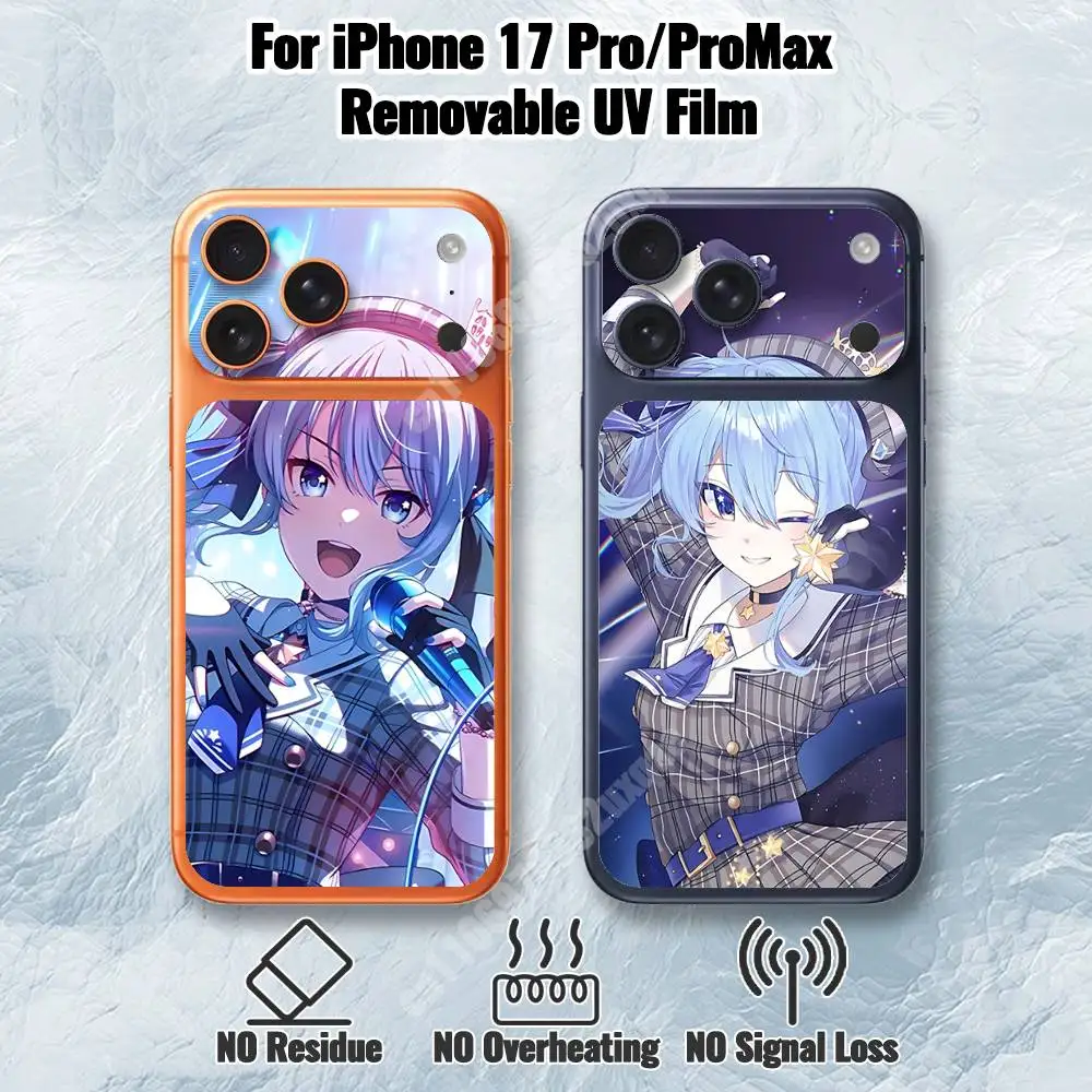

Hololive Hoshimachi Suisei Removable UV Film for iPhone 17 Pro 17 ProMax HD Back Sticker