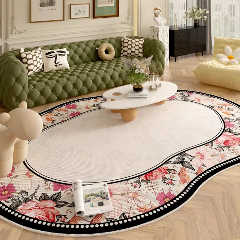 

Carpet for Living Room Light Luxury Floral Pattern Soft Coffee Table Rug Large Area Plush Bedroom Bedside Floor Mat Alfombra 담요