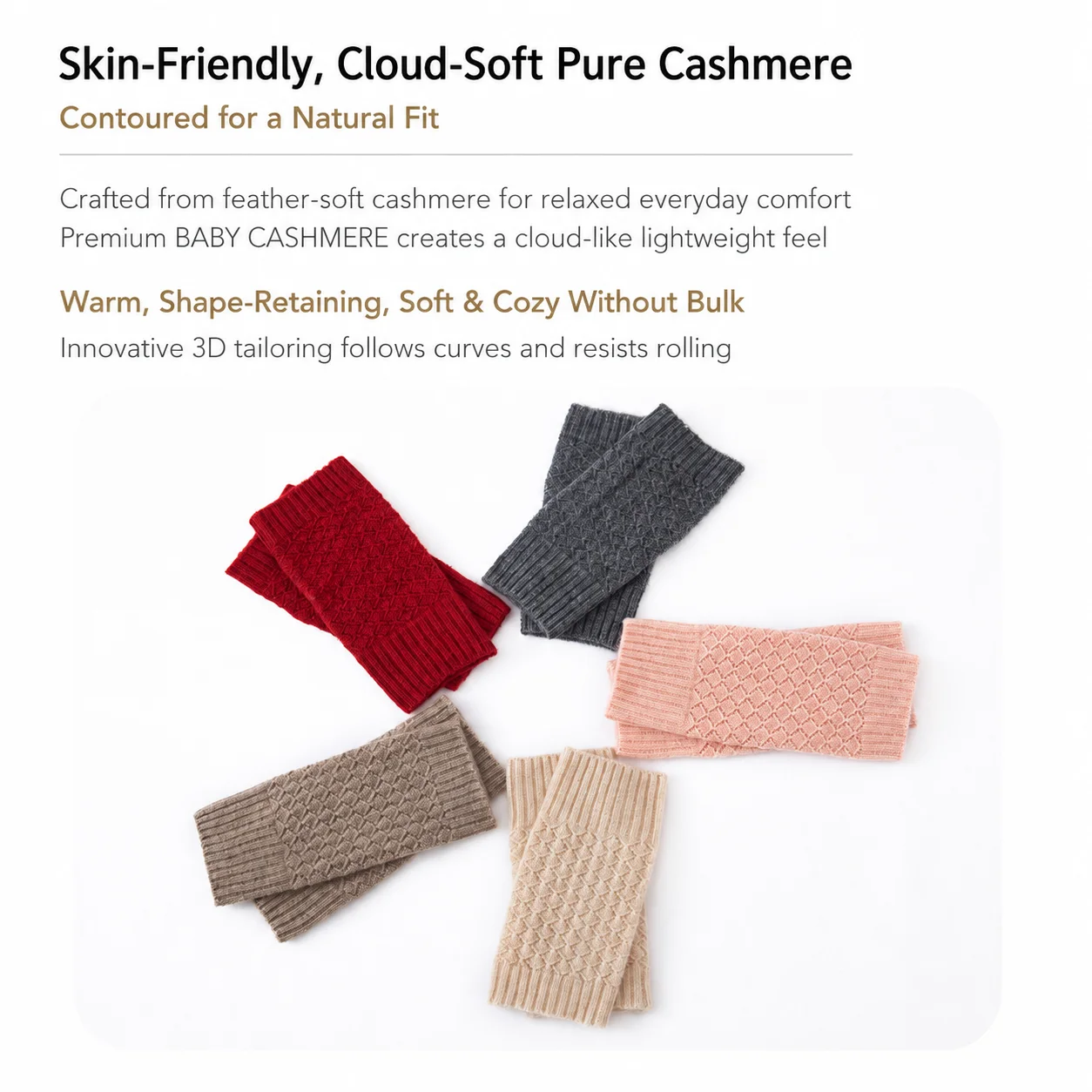 Open Finger Gloves Knitted Arm Sleeve Fingerless Half Gloves Soft Half Finger Gloves For Daily Outdoor Use Typing Outdoor Travel
