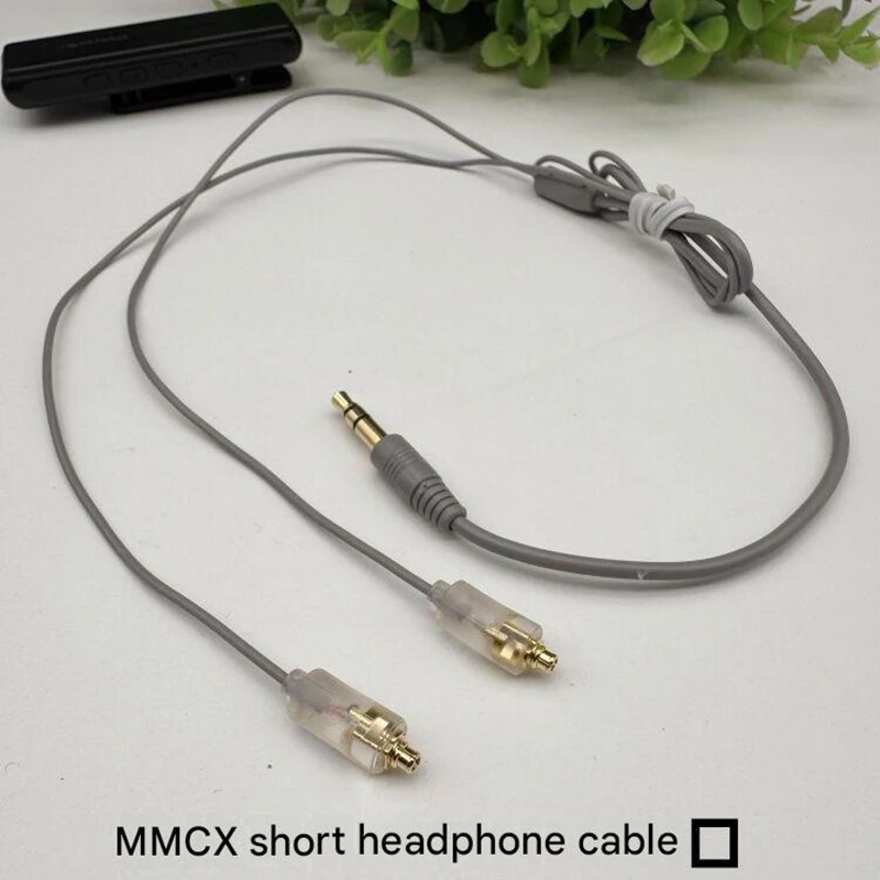 Short 3.5mm To MMCX Detachable No Mic Bluetooth Earphone Cable, Equal Length High Quality Earphone Accessories