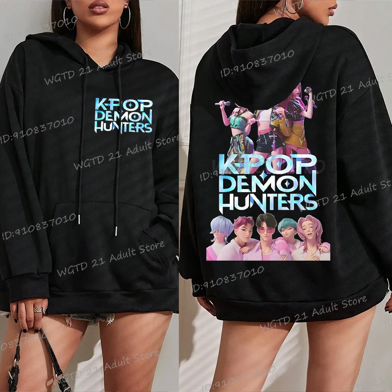 شخصيات الفيلم جرافيك مقنعين الرجال النساء الكورية Ulzzang طويلة الأكمام الكرتون رياضية شخصيات الفيلم عادية للجنسين هوديي #1