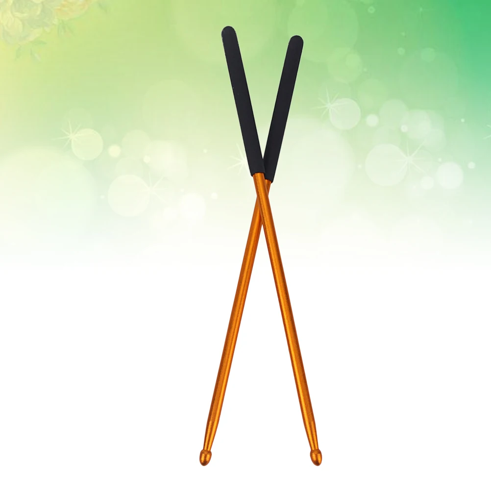 

1Pair Aluminium Alloy Drum Stick Anti-Rust Strong Drumstick for Drum Pad Practice Drummer Exercises W121 Golden
