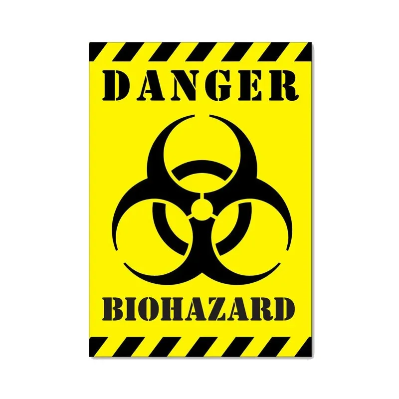 Car Sticker DANGER BIOHAZARD ZOMBIE  Waterproof Vinyl Decal Car Accessories Pegatinas Para Coche DIY Car Styling 13/17cm  PVC