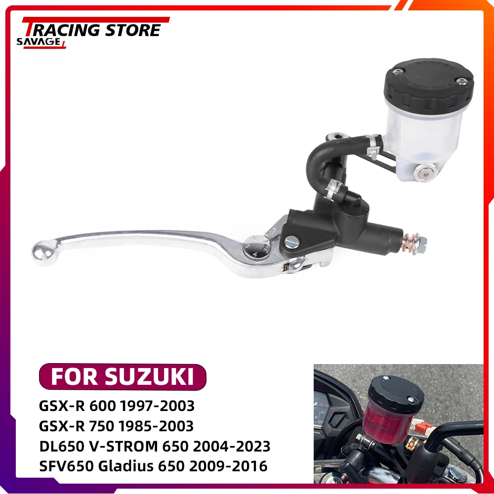 

Front Brake Master Cylinder with Lever For Suzuki GSX-R 600 750 DL650 DL250 SFV650 GSR750 SV650/S SFV650 Oil Reservoir Tank Cup