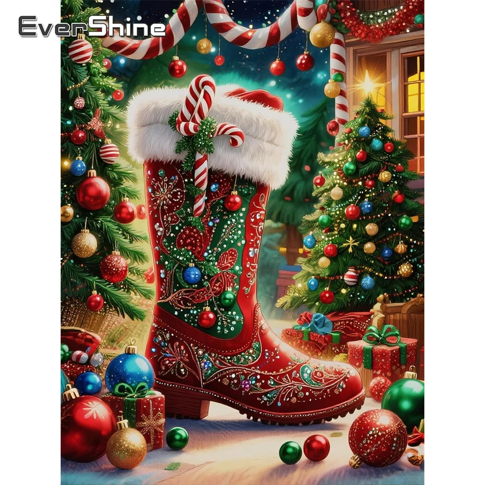 Evershine Vollquadrat Rund Diamant Stickerei Schuh Mosaik Weihnachten DIY Diamant Malerei Acryl Handwerk Liefert Home Decor