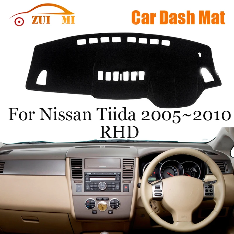 ZUIMI Dashboard Cover Dash Mat Dashmat For Nissan Tiida 2005~2010 LHD RHD Dash Board Cover Pad Sun Shade