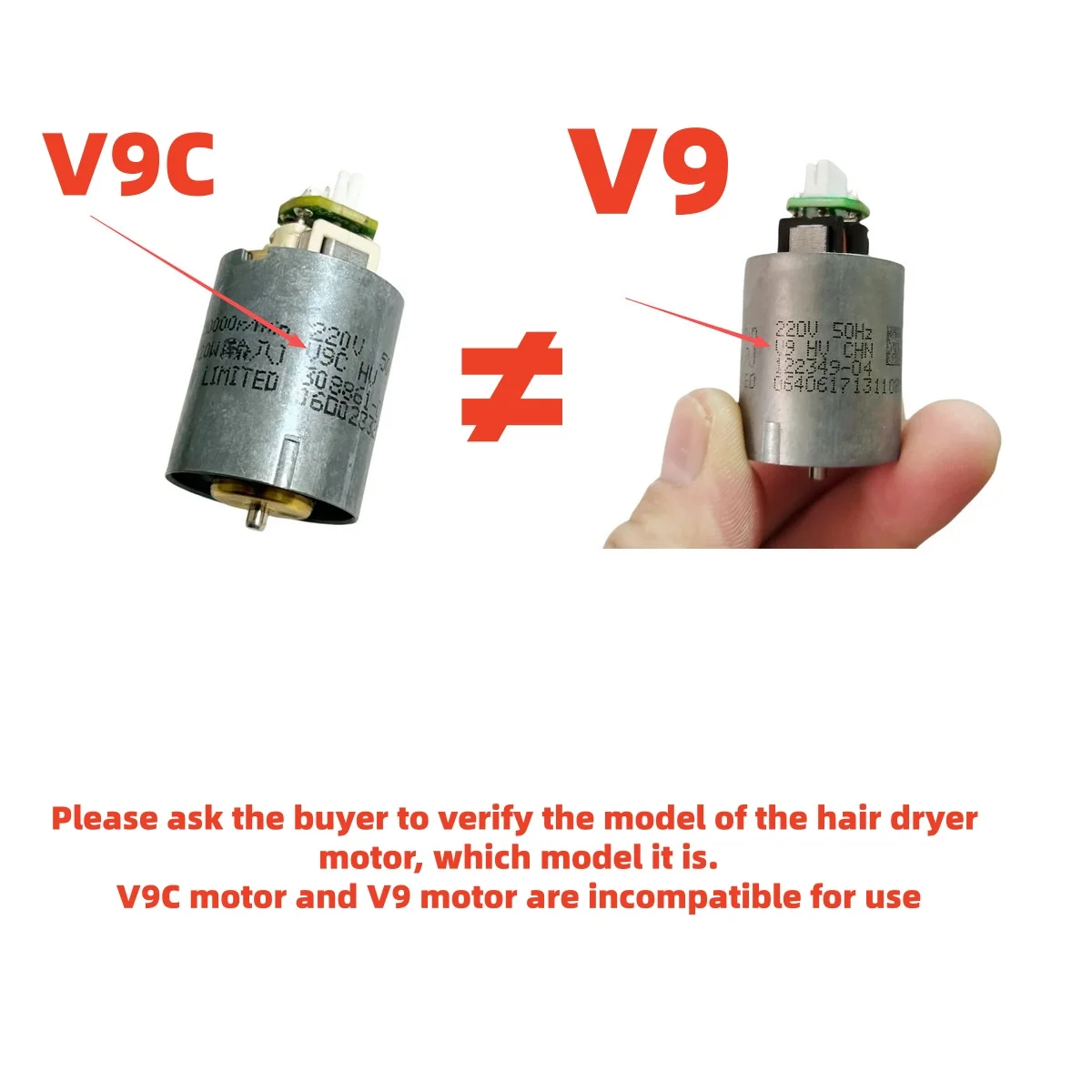 Hair Dryer V9 220V Motor for Dyson Hair Dryer HD01 HD02 HD03 HD04