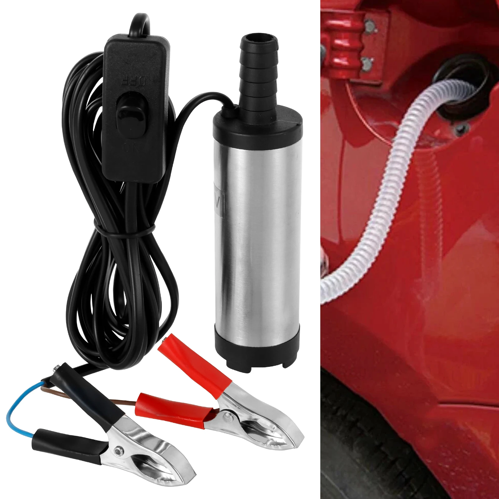 

Перекачивающий насос из нержавеющей стали, 12 В, водяной насос, погружной насос для автомобиля, дизельного масла, отопления, масла, воды, топливного насоса с фильтром