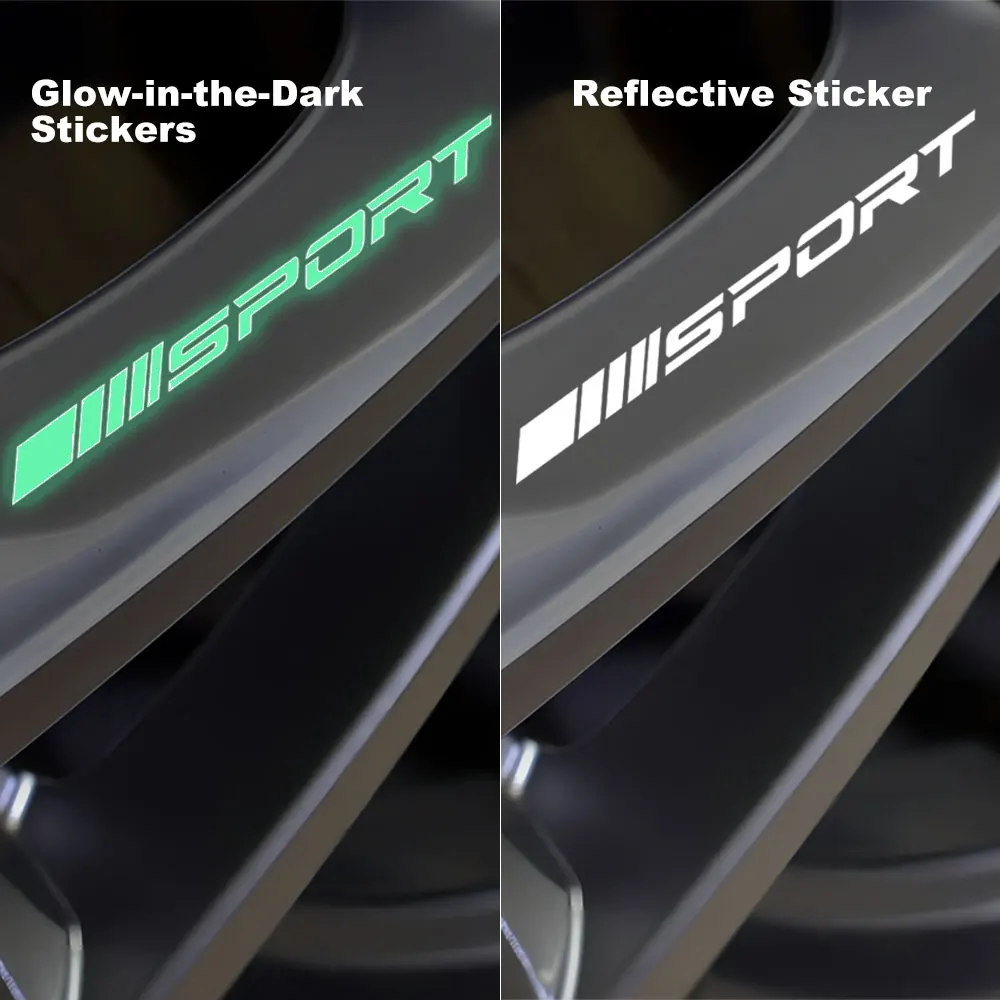 Fashion 4pc Car Stickers Wheels Rims Sport Racing DIY Stripes Decorative Stickers Car Styling SUV Truck Adhesive Accessories