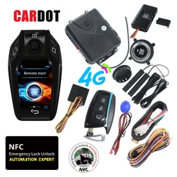 Drop Shipping KOL Cardot NFC 4G controllo del telefono cellulare allarme per auto accesso senza chiave telecomando Push Engine Start Stop Smart Key Car