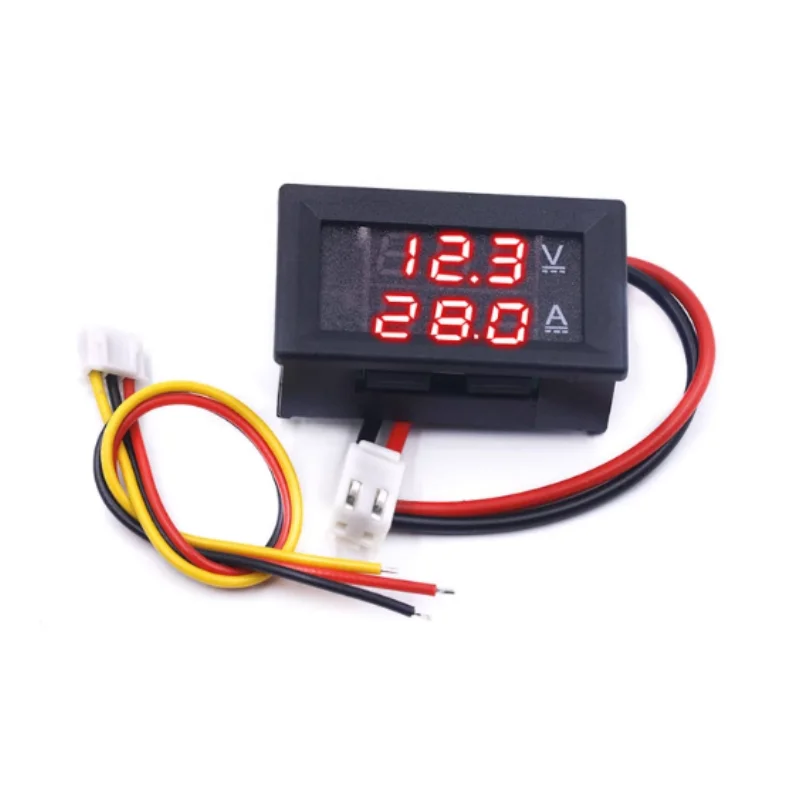 DC0-100V1A 10A 50A 100A Светодиодный цифровой амперметр и вольтметр постоянного тока с двойным дисплеем и головкой цифрового счетчика