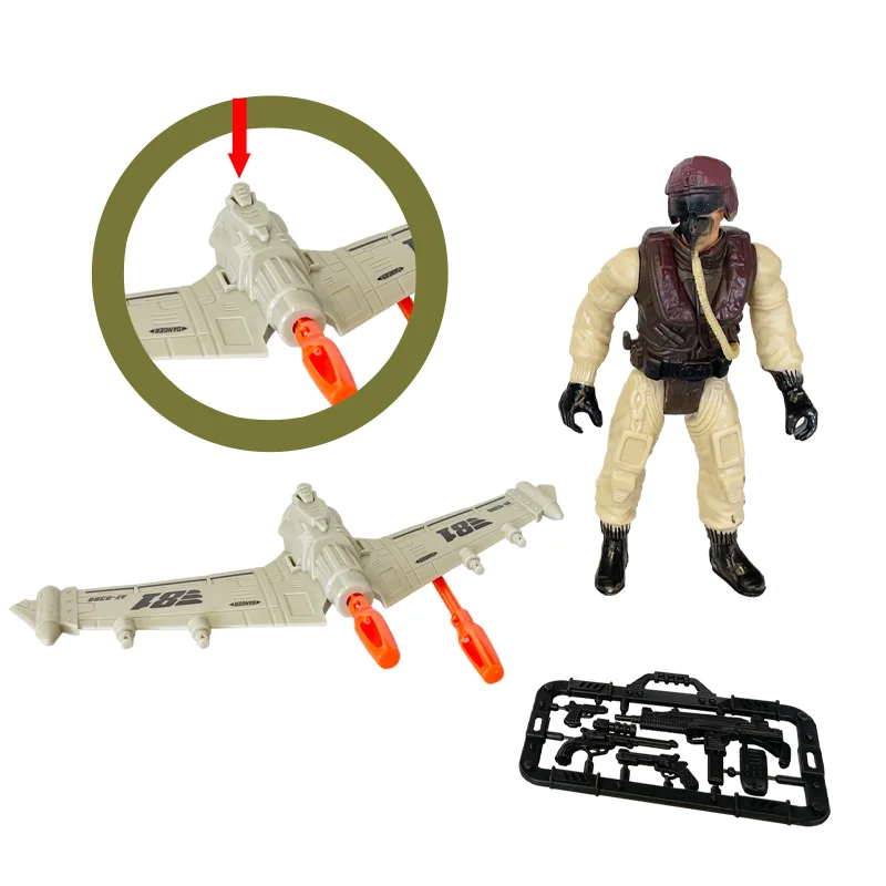 4 Set Leger Mannen Action Figures Soldaat Realistische Militaire Tank Vliegtuig Wapen Fun Combat Fantasierijke Spelen Speelgoed Kid Verjaardagscadeau