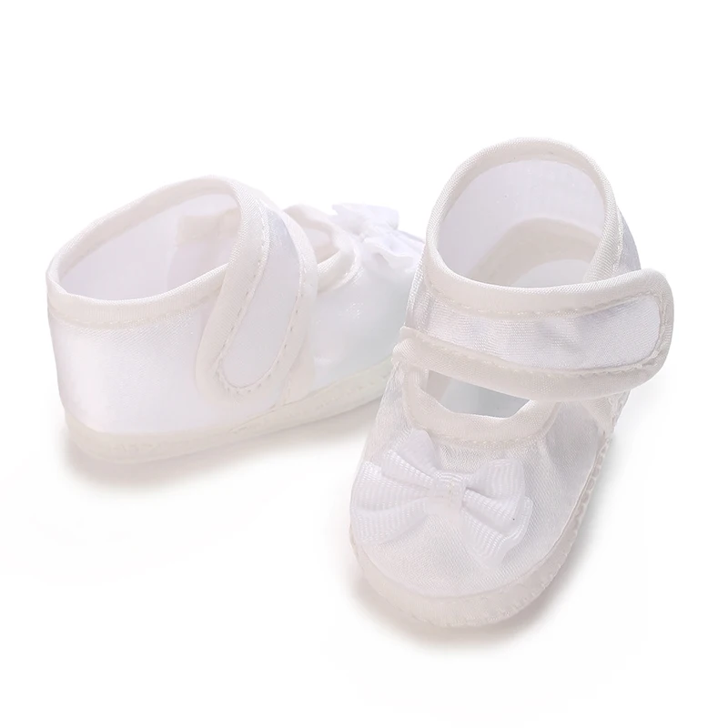 خيارات متعددة حذاء المعمود الأول للأطفال حديثي الولادة: حذاء المعمود الأبيض للأولاد والبنات مقاس 9 سم - 10 سم #3