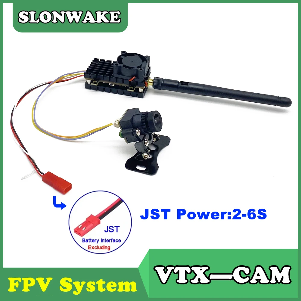 5.8GHz 2W Video Transmitter VTX 48CH launcher with CMOS 1200TVL  NTSC/PAL Switchable fpv camera for Long Rang FPV Racing Drone