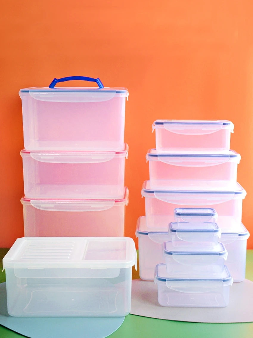 

Прямоугольный пластиковый контейнер для еды, специальный контейнер для порционирования риса для коммерческих холодильников, пищевой контейнер...