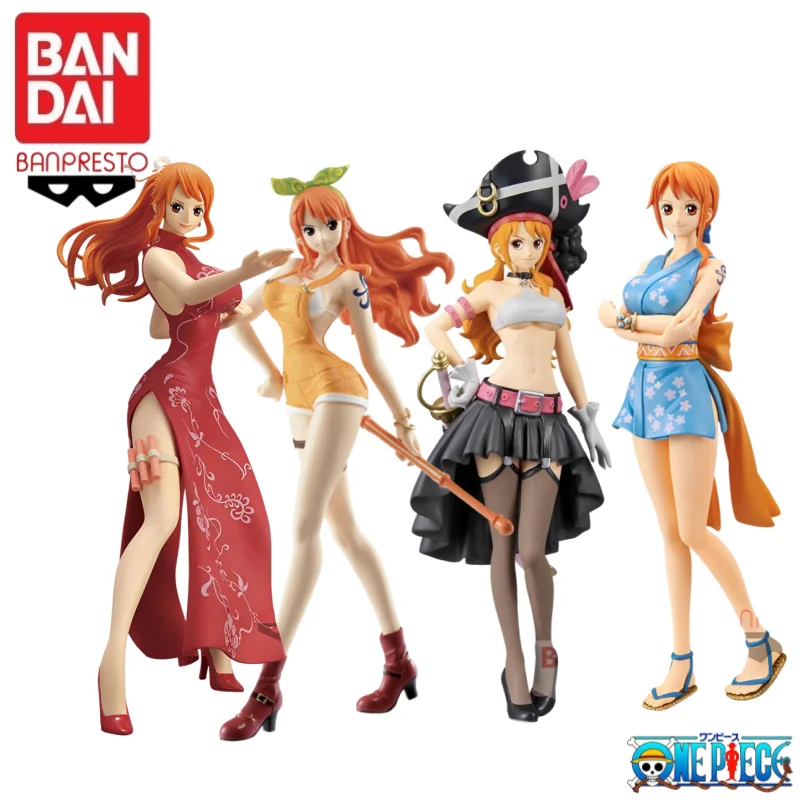 Auf Lager Original100 % Bandai Anime Action-figuren Spielzeug One Piece Nami Ornamente Modell Spielzeug Statue Garage Action Figur