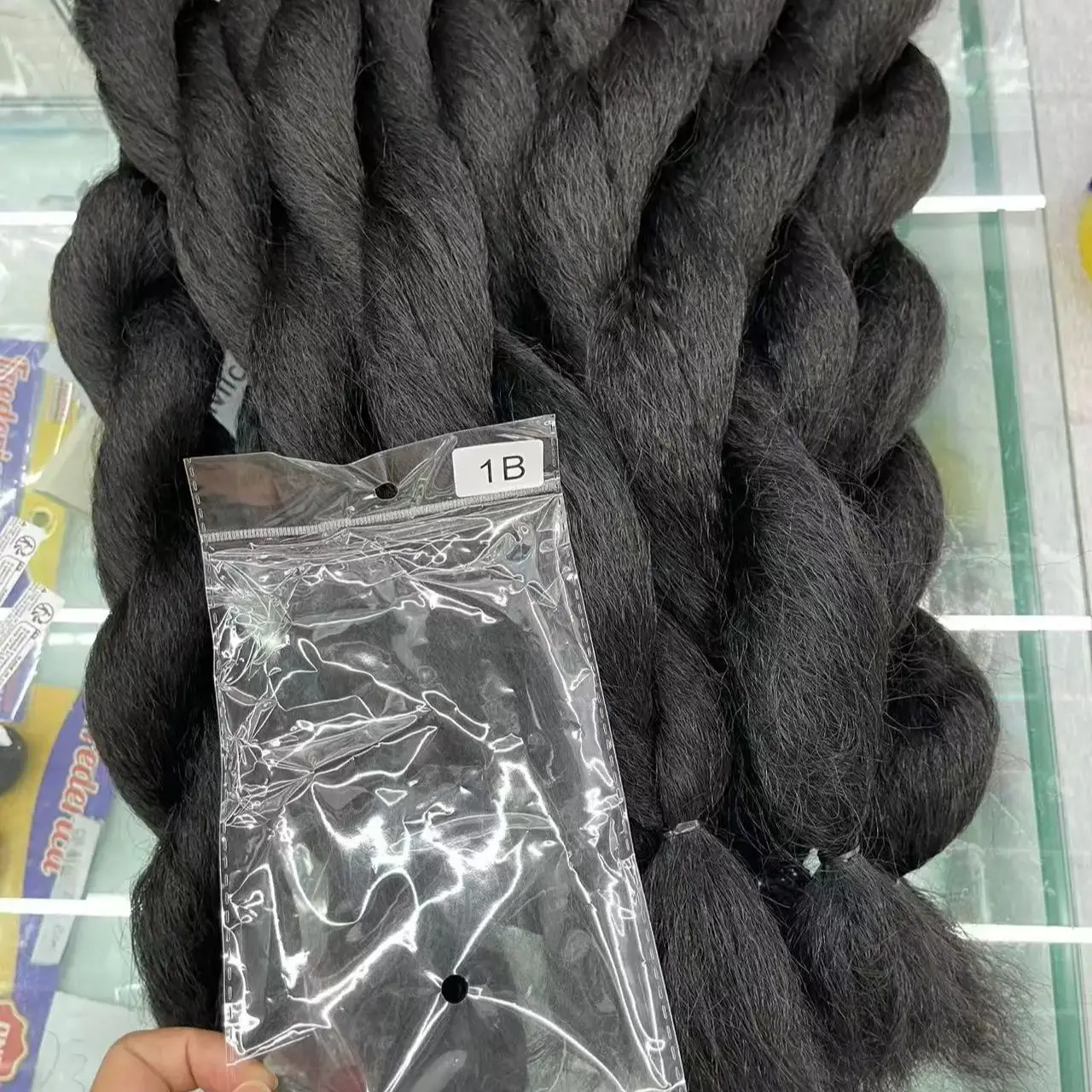 OrientfashionVixen 26 Inch Fluffy Kinky Straight Synthetic Jumbo Crochet Bulk Hair Afro Braids Extension