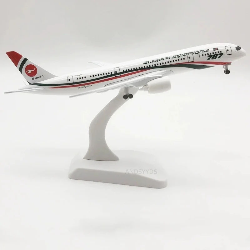 

Металлическая модель самолета Boeing 787 Air Bangladesh Airways, 20 см, с шасси, коллекционная, подарок