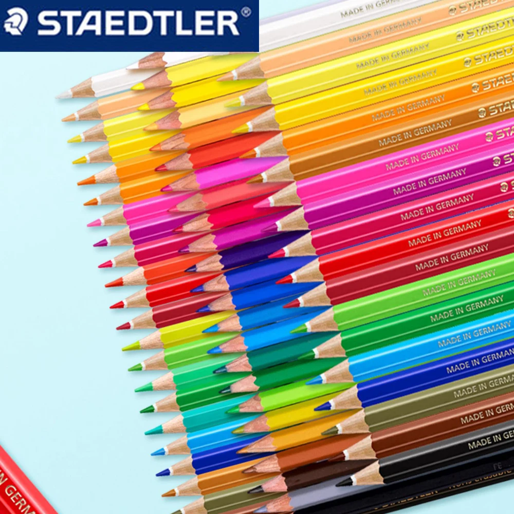 German STAEDTLER Wooden Colored Pencils Water-soluble Oil and Erasable Optional Set of Painting Art Supplies Student Stationery