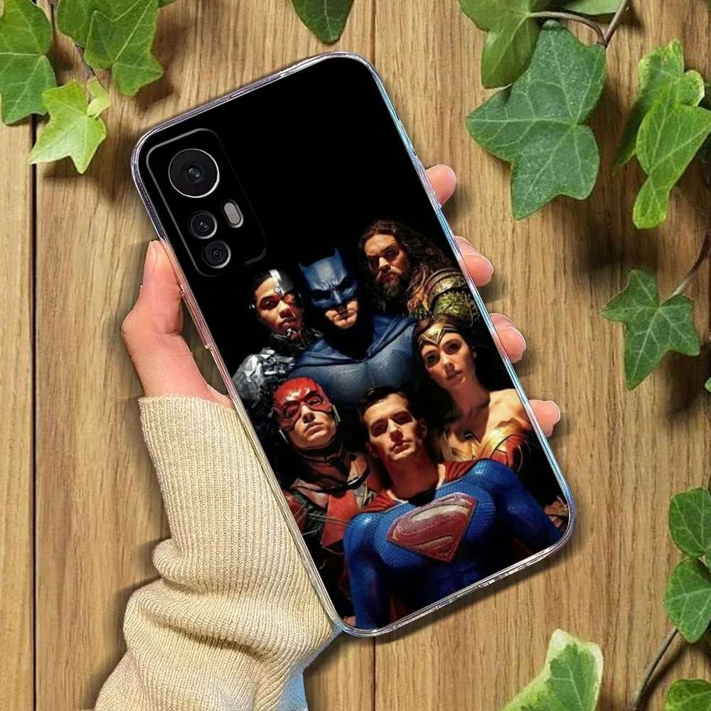 J-Justice L-League Phone Case For Xiaomi 11 Redmi Note 11 5G 8T 9A 9 10T Note8Pro Note9 12SUltra Transparent Case
