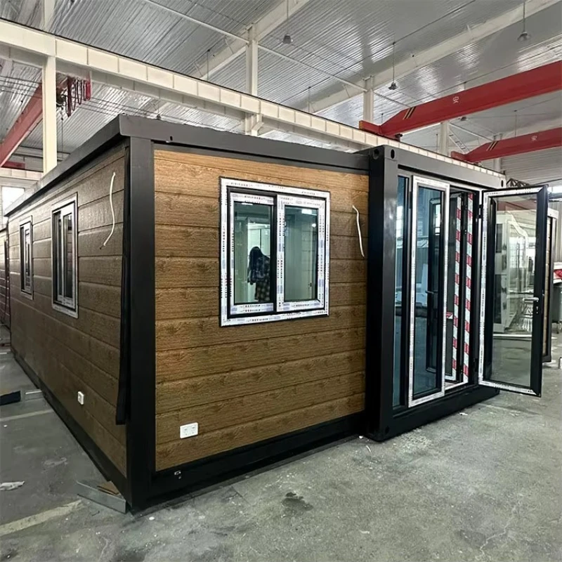 Custom 2-Room Prefabricated Portable House Extension Steel Expandable Container for Outdoor Use Made Sandwich Panel Material