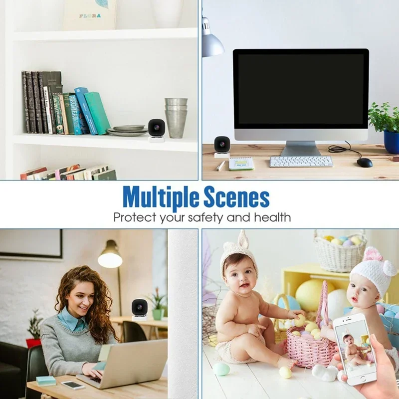 Wireless WiFi Smart 4K HD Wide-Angle Home Camera Indoor Mini Surveillance Two-Way Audio Motion Detection Cloud Storage Camera