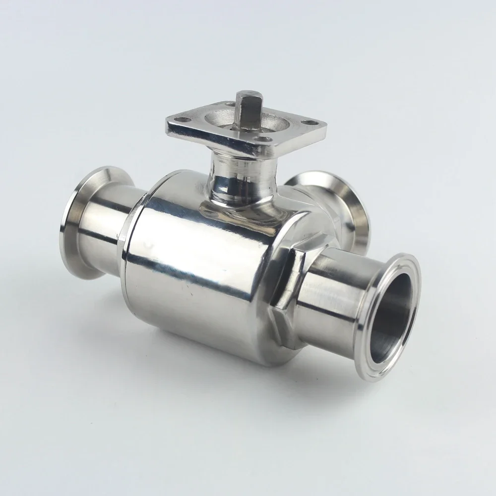 Válvula de Esfera Sanitária, Homebrew sem Atuador, Fit Tube O.D 3/4 "19mm Tri Clamp 1.5" 304 316 Aço Inoxidável, 229 PSI