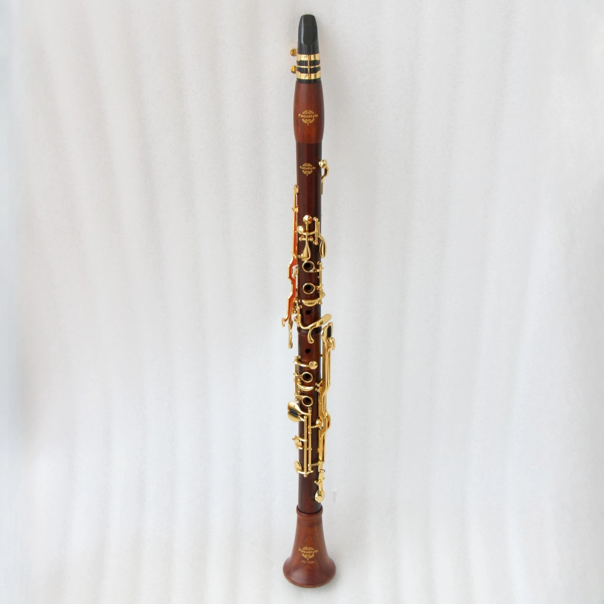 Clarinete de palisandro de buena calidad, sistema alemán, 18 teclas, instrumento musical profesional, llave dorada