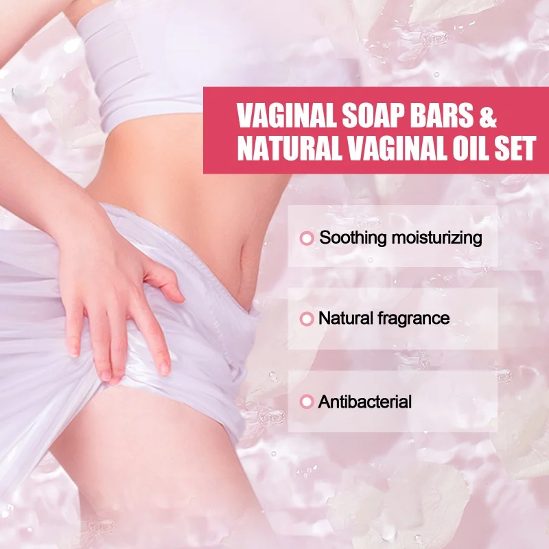 100g barra de sabão vaginal artesanal + 30ml óleo natural conjunto feminino feminino natural lavagem ph equilíbrio elimina odor remoção beleza saúde