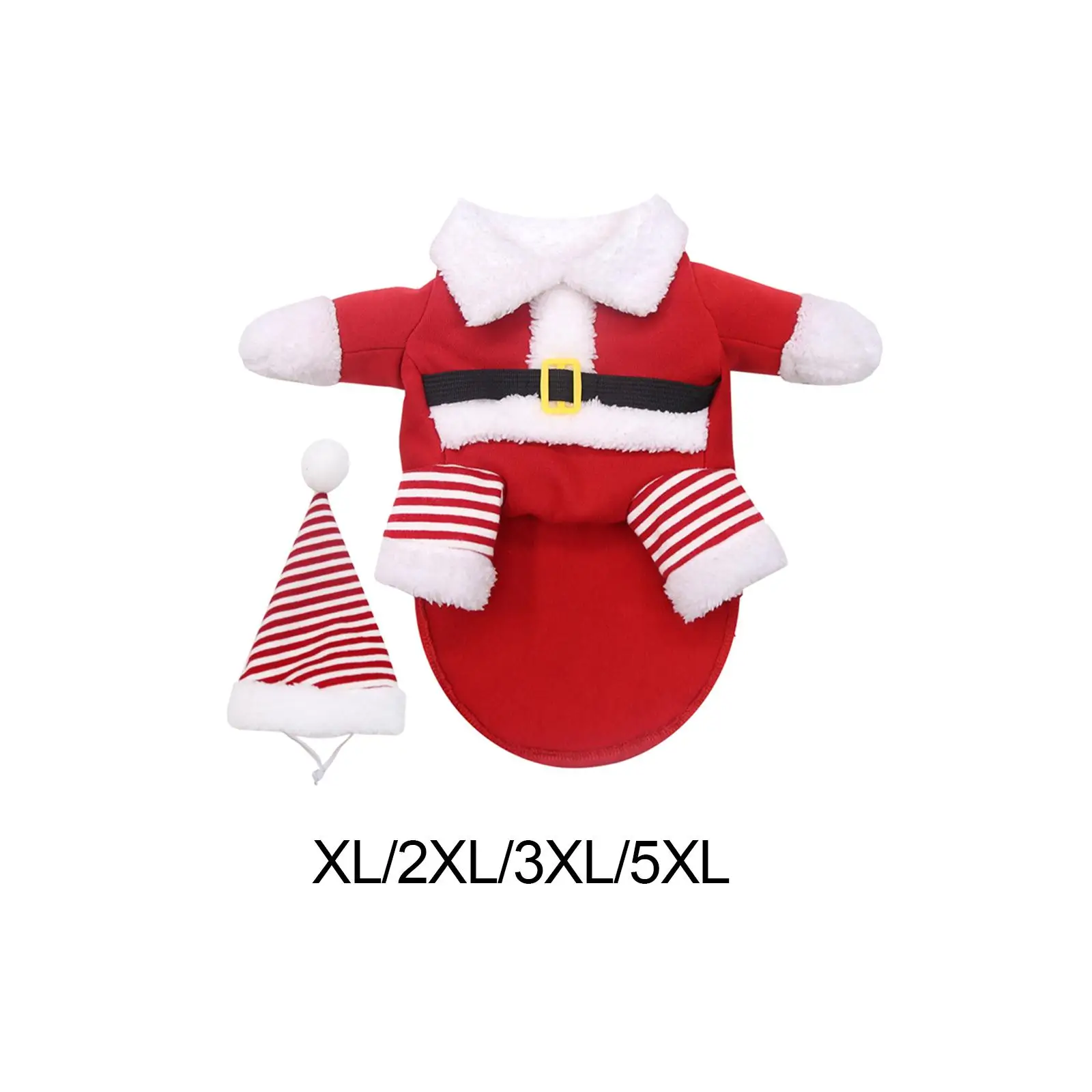 Cute Christmas Costumes for Dogs and Cats with Santa Claus and Hat for Holidays